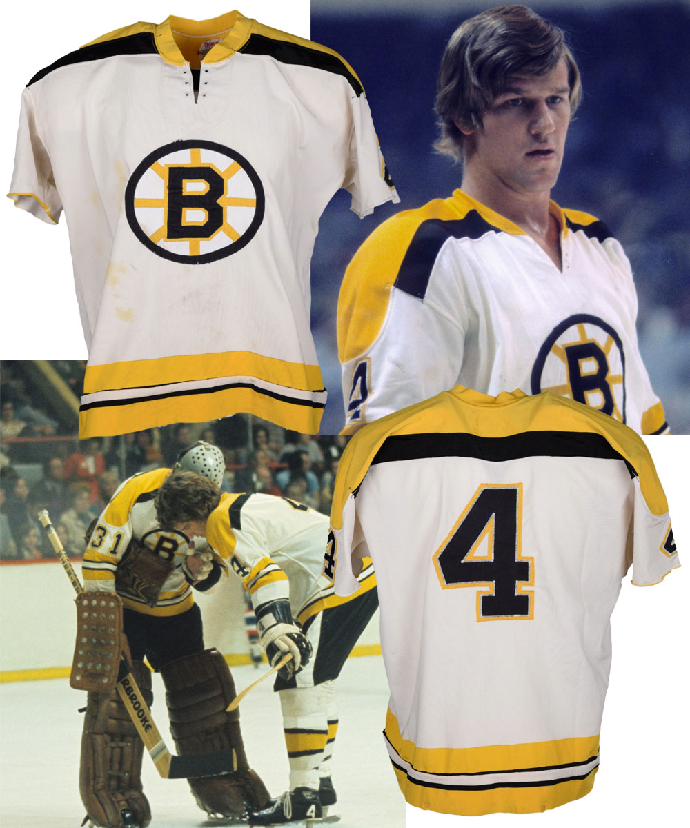Lot Detail - 1973-1974 Bobby Orr Boston Bruins Game-Used Road Jersey (Team  Repairs)
