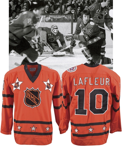 Guy Lafleurs 1976 NHL All-Star Game Wales Conference Game-Worn Jersey from His Collection with LOA - Bicentennial Patch!