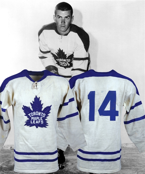 Dave Keons 1960-61 Toronto Maple Leafs Game-Worn Rookie Season Wool Jersey with LOA - Calder Memorial Trophy Season! - Photo-Matched!