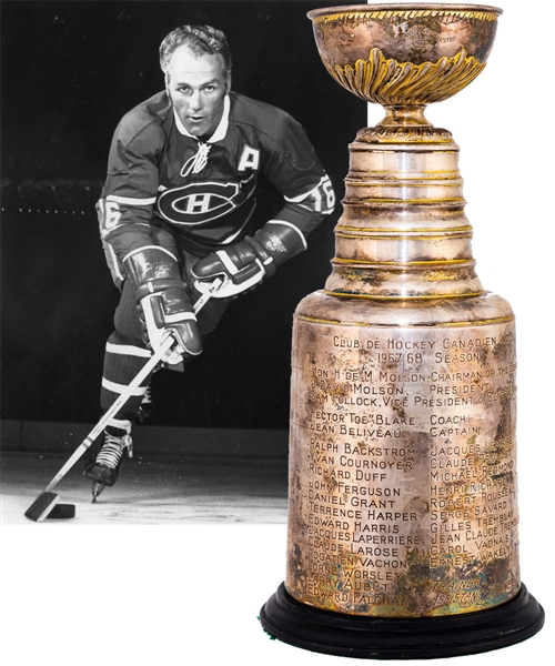 Henri Richards 1967-68 Montreal Canadiens Stanley Cup Championship Trophy from His Personal Collection with His Signed LOA (13")