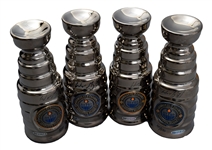 Wayne Gretzky Signed Edmonton Oilers 1984, 1985, 1987 and 1988 Limited-Edition Mini Stanley Cups from UDA