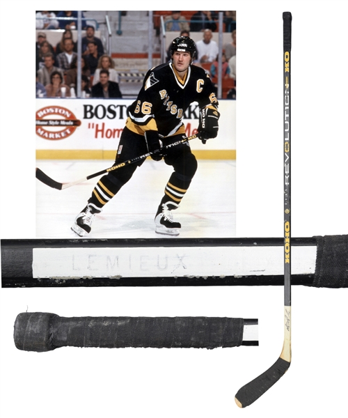 Mario Lemieuxs Mid-1990s Pittsburgh Penguins Signed Koho Revolution Game-Used Stick