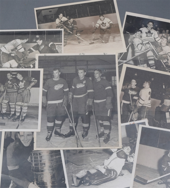 Vintage Early-1950s NHL Canadian Press Photo Collection of 45