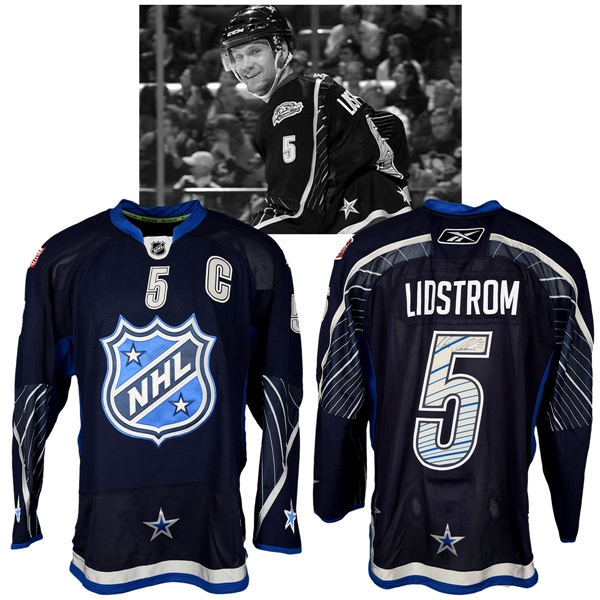 Nicklas Lidstroms 2011 NHL All-Star Game "Team Lidstrom" Signed Game-Worn Captains Jersey with NHLPA LOA