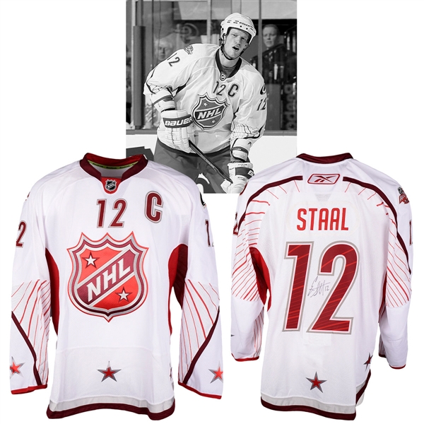 Eric Staals 2011 NHL All-Star Game "Team Staal" Signed Game-Worn Captains Jersey with NHLPA LOA