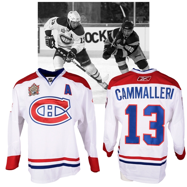 Mike Cammalleris 2011 NHL Heritage Classic Montreal Canadiens Warm-Up Worn Alternate Captains Jersey with NHLPA LOA