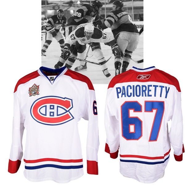 Max Paciorettys 2011 NHL Heritage Classic Montreal Canadiens Warm-Up Worn Jersey with NHLPA LOA