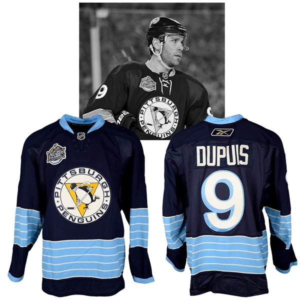 Pascal Dupuis 2011 NHL Winter Classic Pittsburgh Penguins Warm-Up Worn Jersey with NHLPA LOA