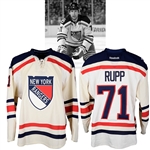 Mike Rupps 2012 NHL Winter Classic New York Rangers Warm-Up Worn Jersey with NHLPA LOA