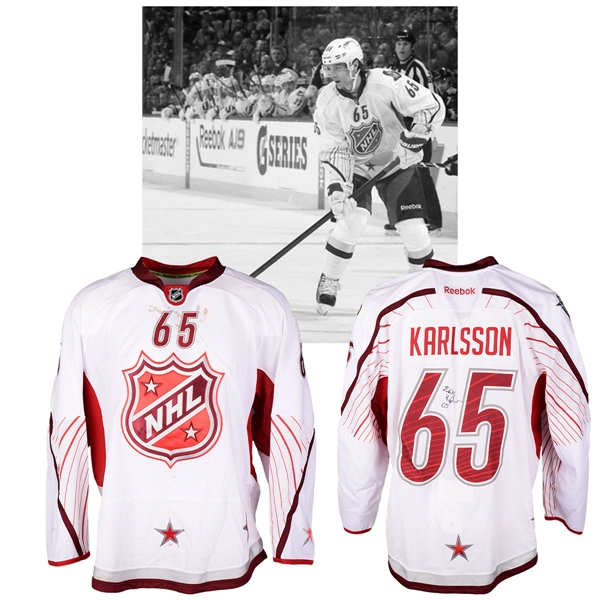 Erik Karlssons 2012 NHL All-Star Game "Team Alfredsson" Signed Game-Worn Jersey with NHLPA LOA