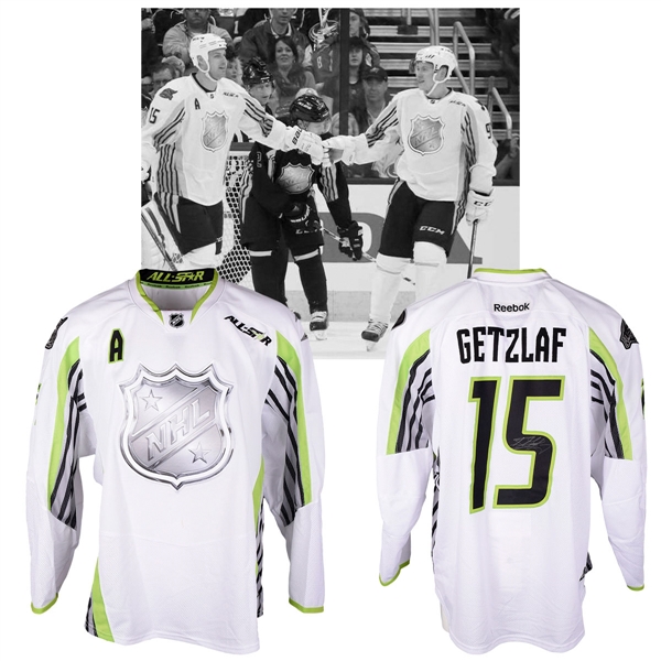 Ryan Getzlafs 2015 NHL All-Star Game "Team Toews" Signed Game-Worn Alternate Captains Jersey with NHLPA LOA