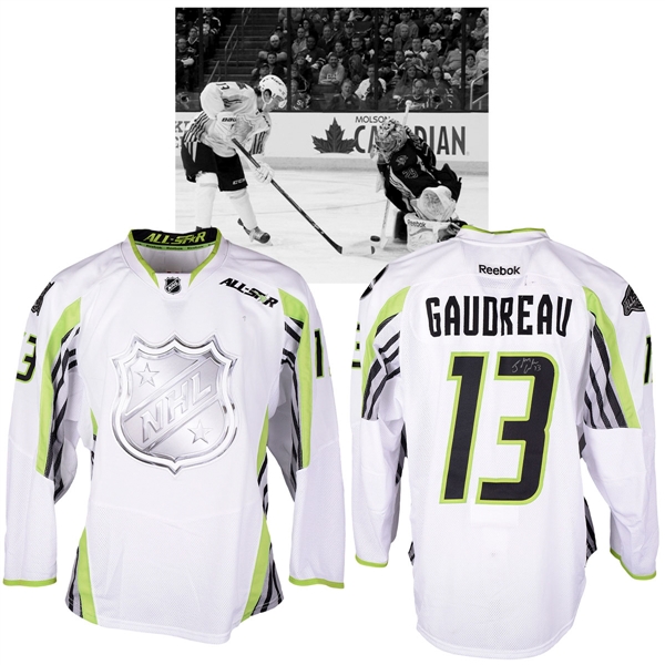 Johnny Gaudreaus 2015 NHL All-Star Game "Team Toews" Signed Game-Worn Jersey with NHLPA LOA
