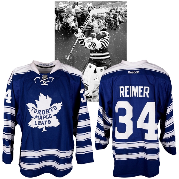 James Reimers 2014 NHL Winter Classic Toronto Maple Leafs Warm-Up Worn Jersey with NHLPA LOA