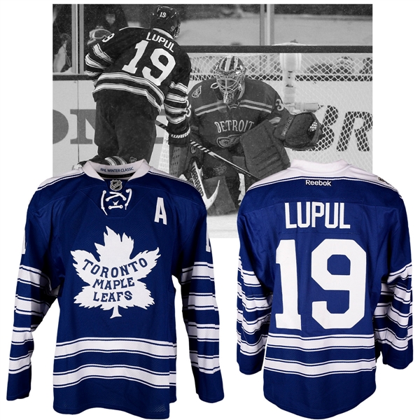 Joffrey Lupuls 2014 NHL Winter Classic Toronto Maple Leafs Warm-Up Worn Alternate Captains Jersey with NHLPA LOA