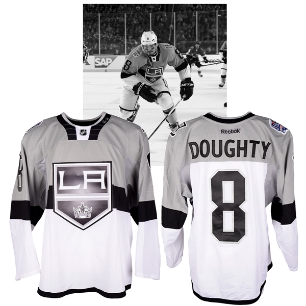 Drew Doughtys 2015 NHL Stadium Series Los Angeles Kings Warm-Up Worn Jersey with NHLPA LOA