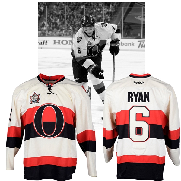 Bobby Ryans 2014 NHL Heritage Classic Ottawa Senators Warm-Up Worn Jersey with NHLPA LOA
