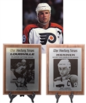Eric Lindros 1994-95 The  Hockey News "Player of the Year" and "Most Valuable Player" Trophy Plaques 