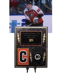 Eric Lindros September 6th 1994 Philadelphia Flyers "Youngest Captain in Flyers History" Commemorative Plaque