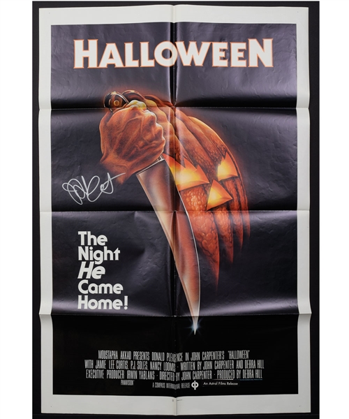 1978 Halloween (Compass International) Horror One Sheet Movie Poster Signed by John Carpenter (27" x 41")