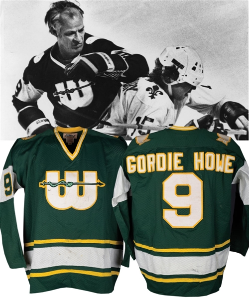 Gordie Howes 1978-79 WHA New England Whalers Game-Worn Jersey - Photo-Matched!