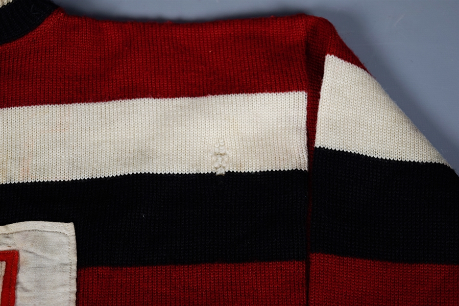 Lot Detail - Nick Wasnie's 1933-34 Ottawa Senators Game-Worn Wool ...
