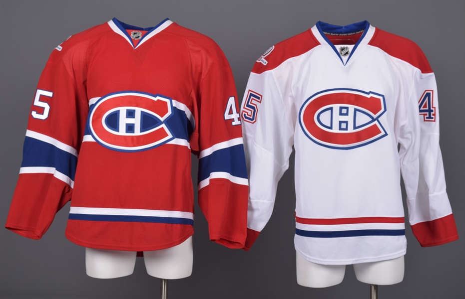 Andre Benoits 2009-10 Montreal Canadiens Game-Issued Home and Away Jerseys with Team LOAs