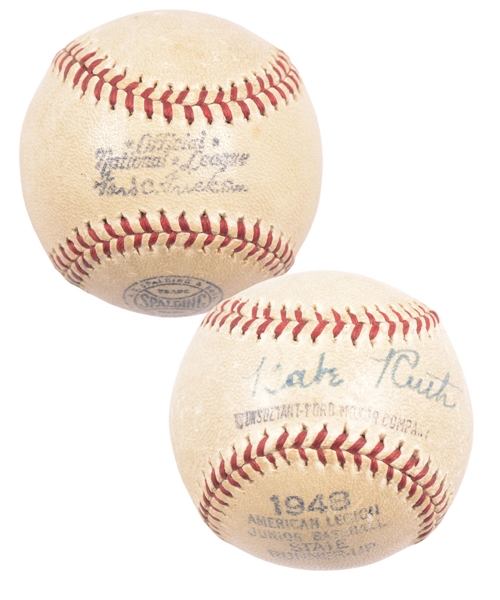 Babe Ruth 1948 Ford Motor Company American Legion Promotional Mini Baseball
