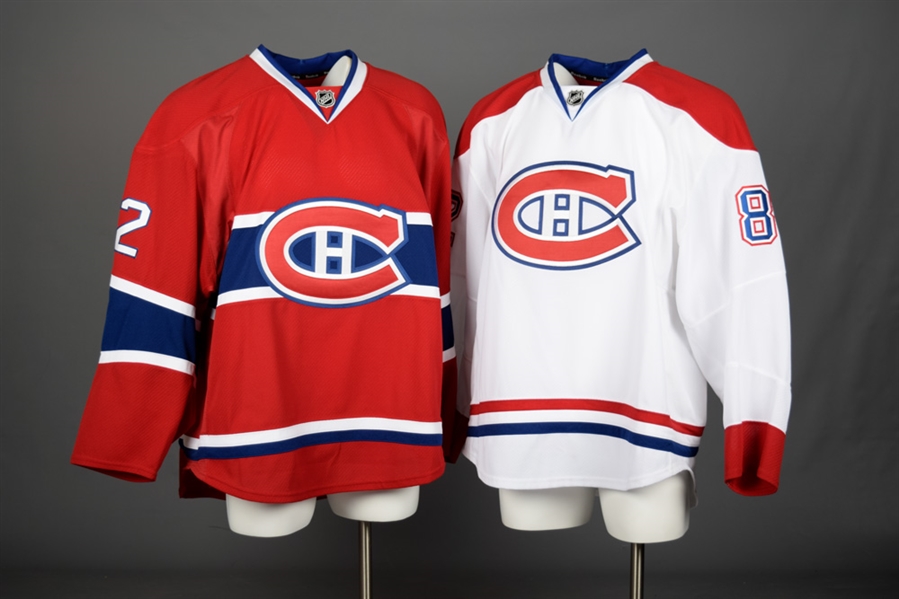 Andrew Conboys 2011-12 Montreal Canadiens Game-Issued Home and Away Jerseys with Team LOAs