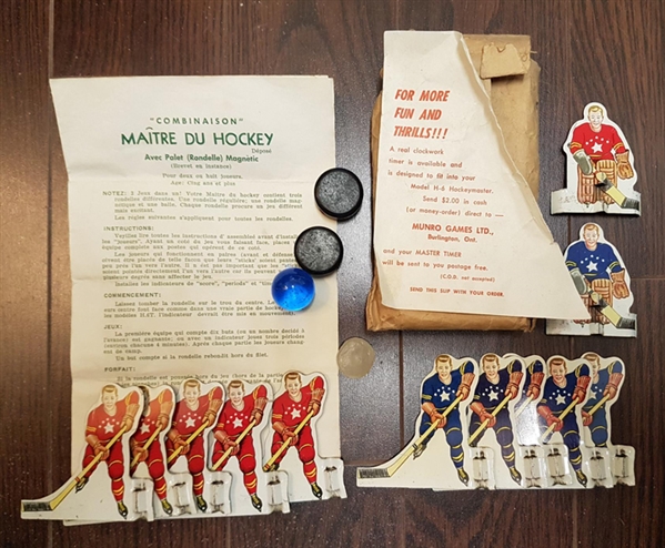 Lot Detail Vintage Munro Magnetic Puck Hockeymaster Table Top