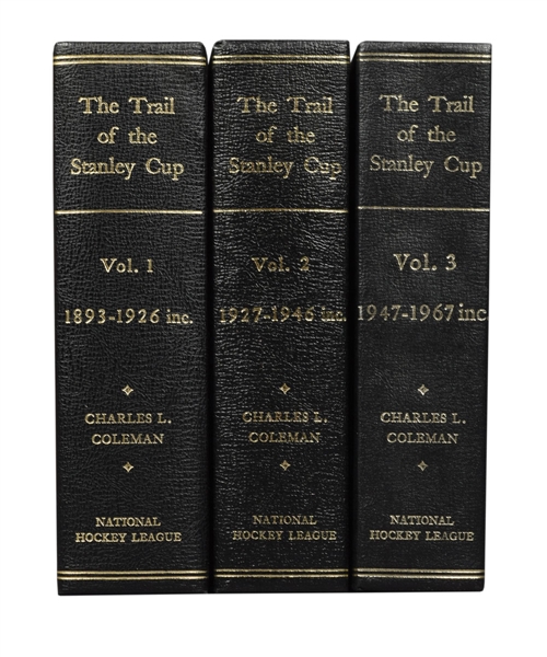 Ron "Prof" Carons "The Trail to the Stanley Cup" Leather-Bound Three-Volume Book Set with Family LOA