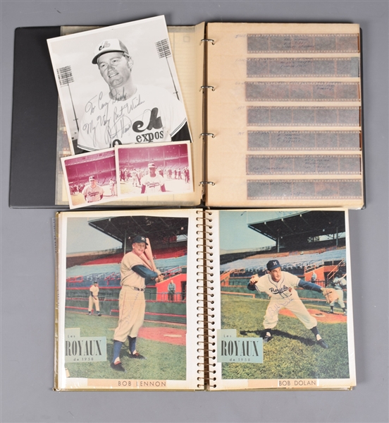 Vintage Montreal Expos/Montreal Royals Memorabilia Collection Signed Photos, Media Guides, Negatives and More