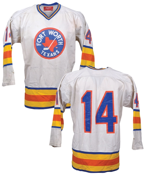 Gary Dillons 1979-81 CHL Fort Worth Texans Game-Worn Jersey with His Signed LOA