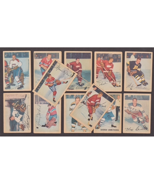 1953-54 and 1954-55 Parkhurst Hockey Card Collection of 58 with Lumley, Richard and Howe
