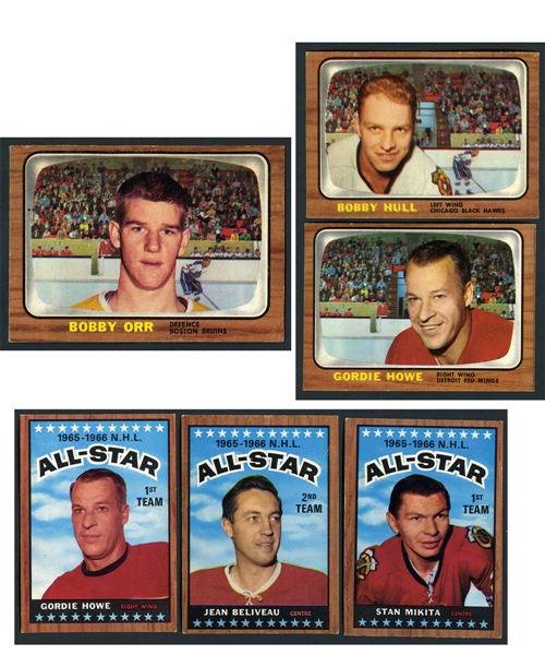 1966-67 Topps Hockey Complete 132-Card Set - Bobby Orr RC