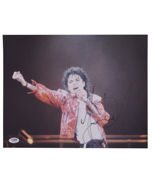 Michael Jackson "King of Pop" Signed Photo with PSA/DNA COA (11" x 14")