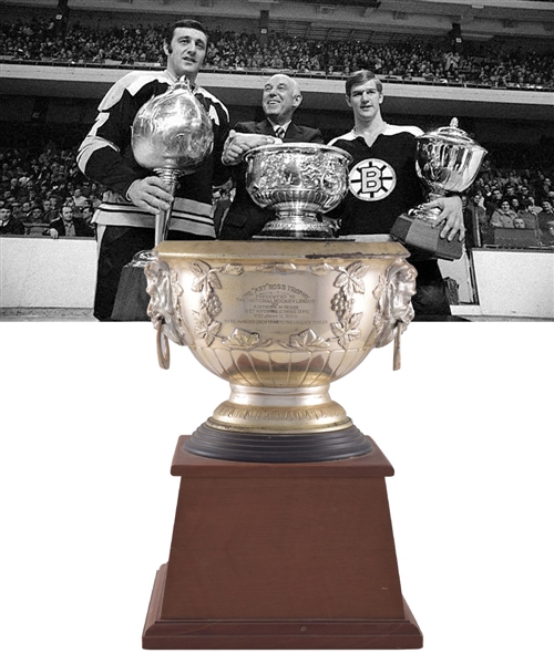 Vintage Late-1960s Art Ross Trophy Obtained from Boston Bruins Executive Vice-President Charles Mulcahy with His Signed LOA (10") 