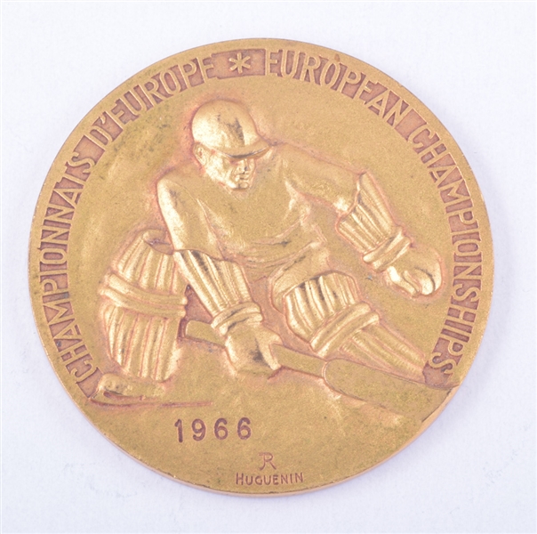 1966 IIHF European Ice Hockey Championships Gold Medal Won by Soviet Union