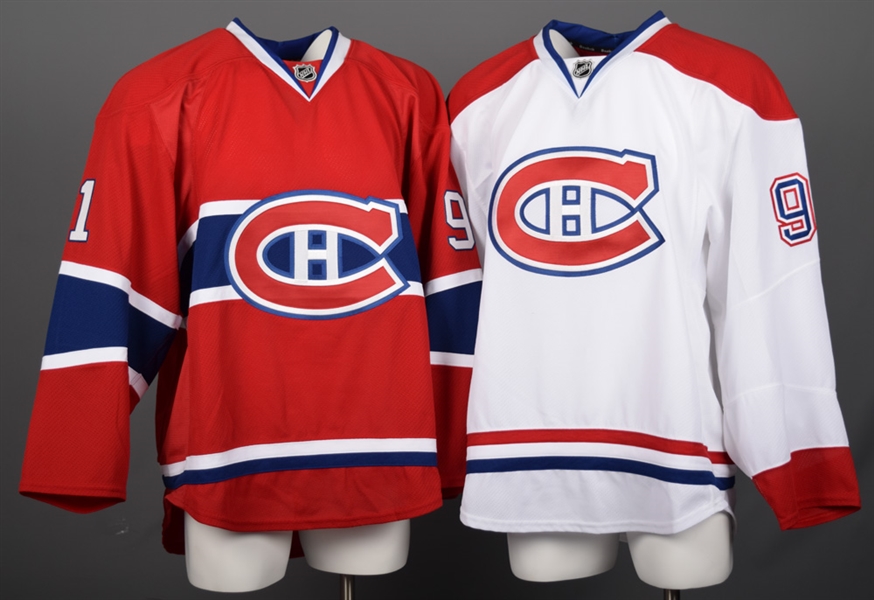 Cullen Mercers 2012-13 Montreal Canadiens Game-Issued Home and Away Jerseys with Team LOAs