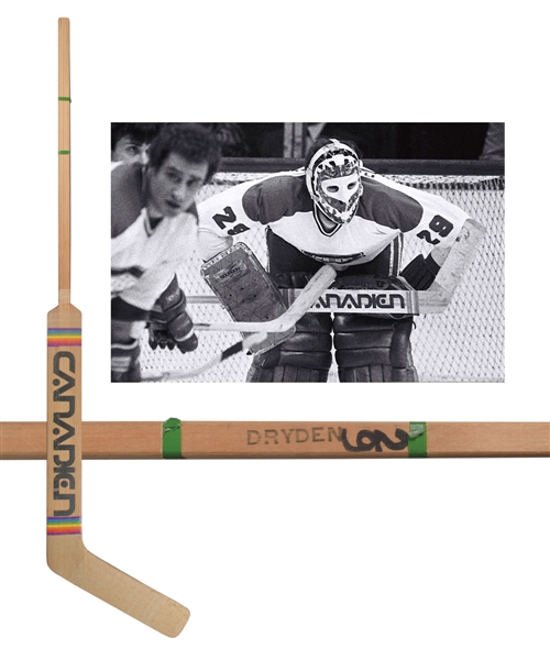 Ken Drydens Mid-1970s Montreal Canadiens "Canadien" Game-Issued Stick