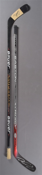 Eric Lindros and Peter Forsbergs Signed Game-Used Sticks