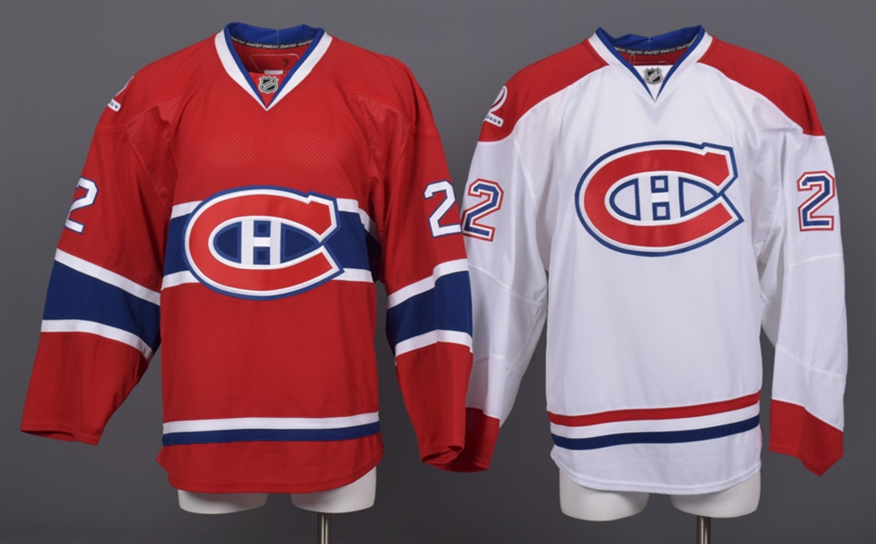 Paul Maras 2009-10 Montreal Canadiens Game-Issued Home and Away Jerseys with Team LOAs - Centennial Patches! 