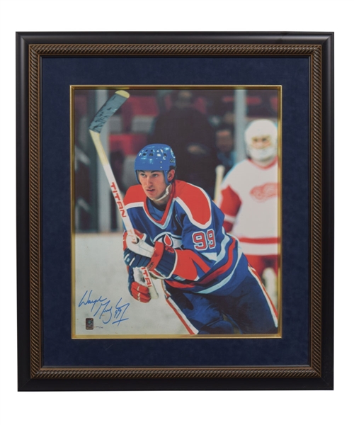 Wayne Gretzky Signed Edmonton Oilers Limited-Edition Framed Print on Canvas #57/199 with WGA COA (30 ½” x 34 ½”) 