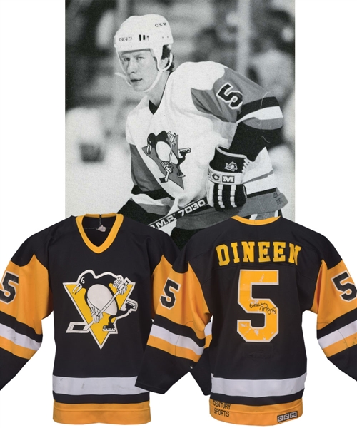 Gord Dineens 1988-89 Pittsburgh Penguins Signed Game-Worn Jersey  