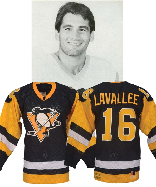 Kevin LaVallees 1986-87 Pittsburgh Penguins Game-Worn Jersey with LOA