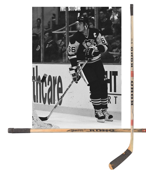 Mario Lemieuxs Late-1980s Pittsburgh Penguins Koho Game-Used Stick