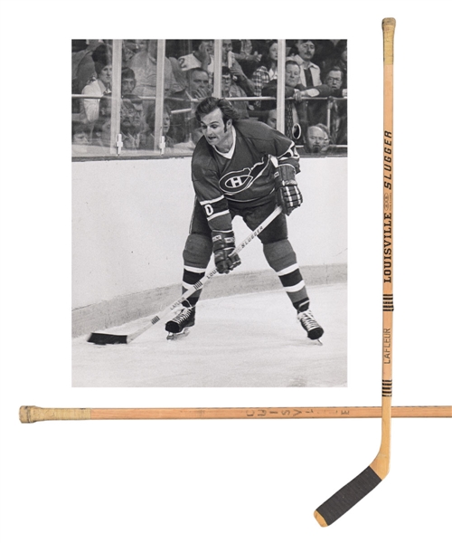 Guy Lafleurs Mid-1970s Montreal Canadiens Louisville Slugger Game-Used Stick