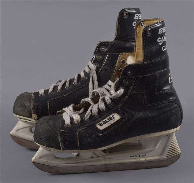 Kurt Walkers Circa 1977 Toronto Maple Leafs Game-Used Micron Skates