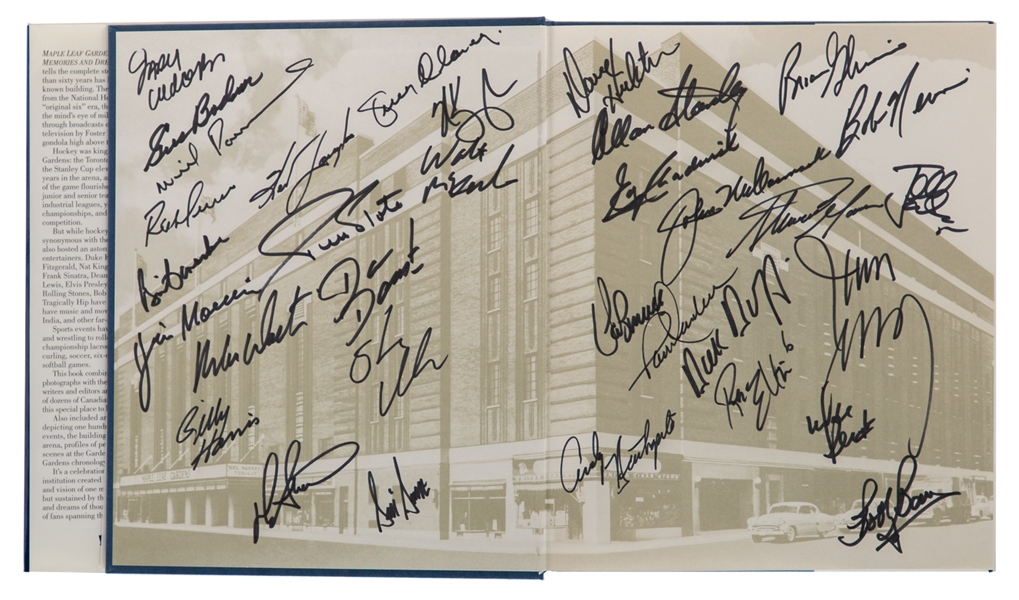 Maple Leaf Gardens Memories & Dreams Multi-Signed Hardcover Book by 30+ Including Pilote, Baun, Henderson, Bathgate, Ellis and Others From Pierre Pilotes Personal Collection with Family LOA 