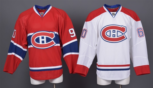 Christian Thomas’ and Philippe Lefebvre’s 2012-13 Montreal Canadiens Game-Issued Home and Away Jerseys with Team LOAs
