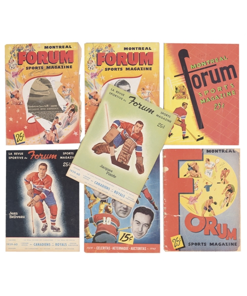 Montreal Forum 1930s/1980s Program Collection of 165+ Mostly of Montreal Canadiens Plus 1961-62 to 2012-13 Montreal Canadiens Media Guides Near Complete Run